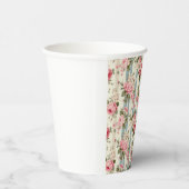 Shabby Chic Vintage Rose Pappbecher (Rechts)