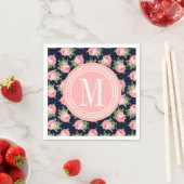 Shabby & Chic Vintage Rose Personalisiert Serviette (Beispiel)