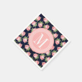 Shabby & Chic Vintage Rose Personalisiert Serviette (Ecke)