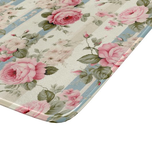 Shabby Chic Vintage Rose Schneidebrett (Ecke)