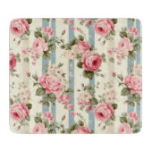 Shabby Chic Vintage Rose Schneidebrett (Vorderseite)