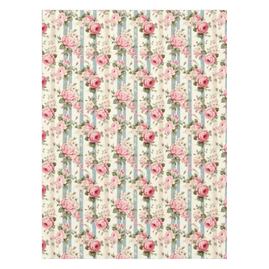 Shabby Chic Vintage Rose Tischdecke (Vorderseite)