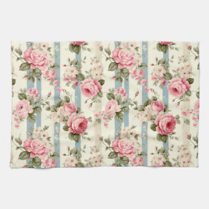 Shabby Chic Vintage Rosen Geschirrtuch