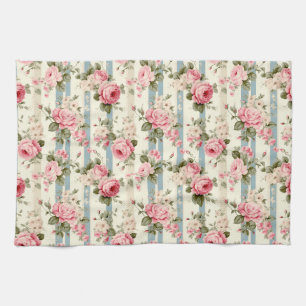 Shabby Chic Vintage Rosen Geschirrtuch