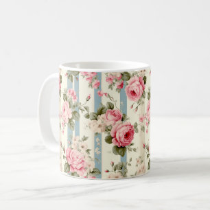 Shabby Chic Vintage Rosen Kaffeetasse