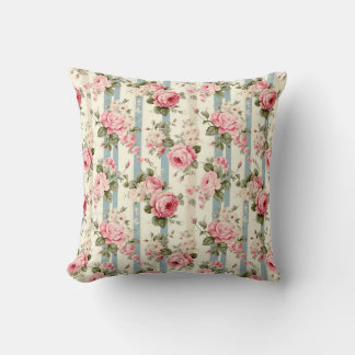 Shabby Chic Vintage Rosen Kissen