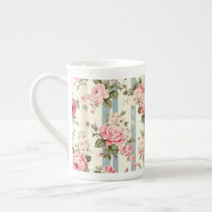 Shabby Chic Vintage Rosen Porzellantasse