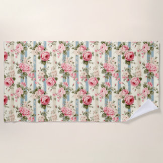Shabby Chic Vintage Rosen Strandtuch