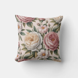 Shabby chic vintage roses cottagecore  kissen