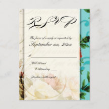 Shabby Chic, Vintage RSVP-Karte