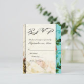 Shabby Chic, Vintage RSVP-Karte RSVP Karte (Stehend Vorderseite)