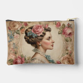 Shabby Chic Vintage Victorian Woman Zubehörtasche (Rückseite)