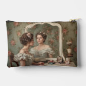 Shabby Chic Vintage Victorian Woman Zubehörtasche (Rückseite)