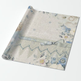 Shabby Chic Vintage Viktorianische Dame mit Blume Geschenkpapier
