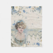 Shabby Chic Vintage viktorianische Dame mit Blumen