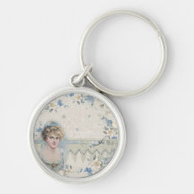 Shabby Chic Vintage viktorianische Dame mit Blumen