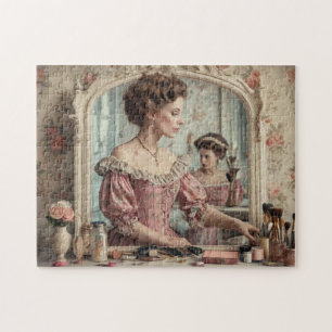 Shabby Chic Vintage viktorianische Frau Puzzle