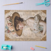 Shabby Chic Vintage Viktorianische Frau Seidenpapier (Basteln)