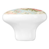 Shabby Chic Vintage Viktorianische Rosen Keramikknauf (Seitenansicht)