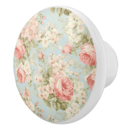 Shabby Chic Vintage Viktorianische Rosen Keramikknauf