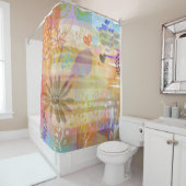 Shabby Chic-Vogel-Blumeniedliche Duschvorhang (Beispiel)