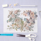 Shabby Chic Vogel und Rose Papiertaschpapier Seidenpapier (Handwerk)