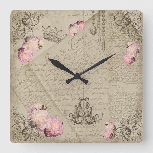 Shabby Chic - Wanduhr (Vorderseite)