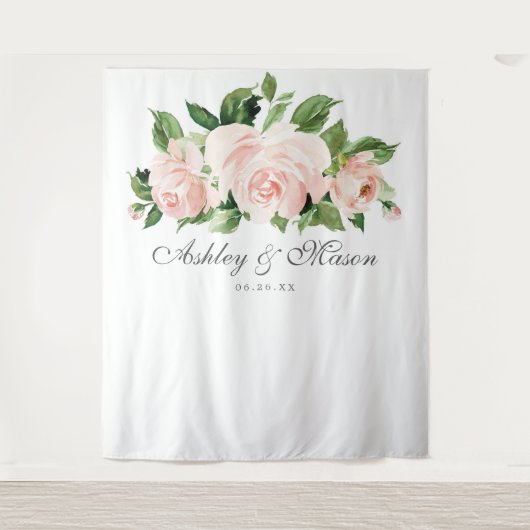 Shabby Chic Wedding Backdrop Foto Stand Wandteppich (Vorderseite)