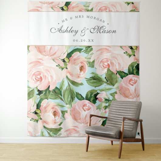 Shabby Chic Wedding Backdrop Foto Stand Wandteppich (Beispiel)