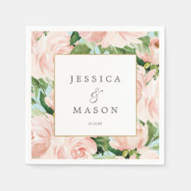 Shabby Chic Wedkin Napkin Cocktail Napkin