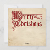 Shabby Chic Weihnachtskarte Feiertagskarte (Rückseite)