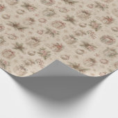 Shabby-Chic-Weihnachtspapier  Geschenkpapier (Ecke)