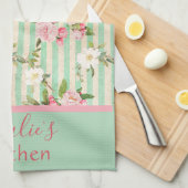 Shabby Chic Weiße Streifen und Küchentücher (Viertel Falte)