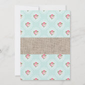 Shabby Chic Western Party laden Einladung (Rückseite)