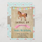 Shabby Chic Western Party laden Einladung (Vorne/Hinten)