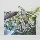 Shabby Chic White Crystal Chandelier (Stehend Vorderseite)