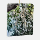 Shabby Chic White Crystal Chandelier Keramikornament (Rechts)