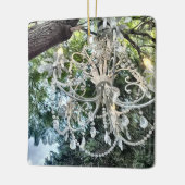 Shabby Chic White Crystal Chandelier Keramikornament (Links)