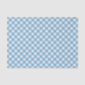 Shabby Chic White Cyan Sky Blue Gingham Seidenpapier (Vorderseite)