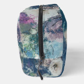Shabby Chic White & Faded Pink Roses On Blue Waschbeutel (Rechts)