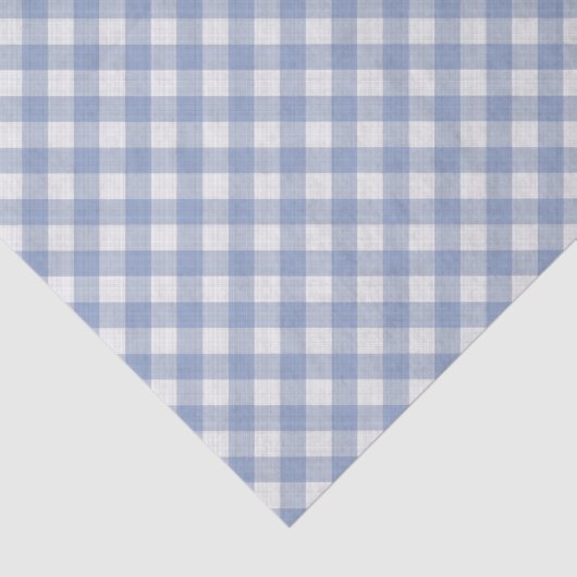 Shabby Chic White Light Ice Blue Gingham Seidenpapier (Ausschnitt)