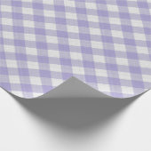 Shabby Chic White Light Violet Lila Gingham Geschenkpapier (Ecke)