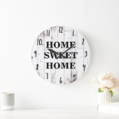 Shabby Chic White Wood Rustic Bauernhof Küche Große Wanduhr (Zuhause)