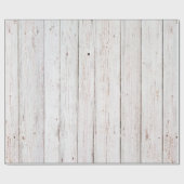 Shabby Chic White Wood Wedding Geschenkpapier (Flach)