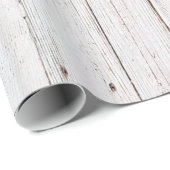 Shabby Chic White Wood Wedding Geschenkpapier (Rolleneckpunkt)