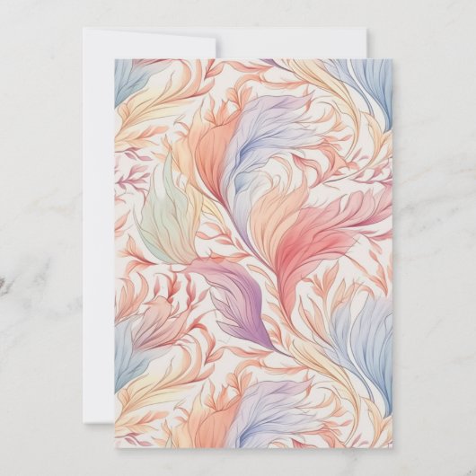 Shabby Chic Wildblume Einladung Hochzeit (Rückseite)