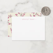 Shabby Chic Wildblume Personalisiert Stationery Mitteilungskarte (Vorderseite/Rückseite Beispiel)