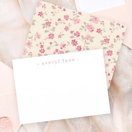 Shabby Chic Wildblume Personalisiert Stationery Mitteilungskarte