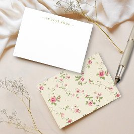 Shabby Chic Wildblume Personalisiert Stationery Mitteilungskarte