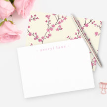 Shabby Chic Wildblume Personalisiert Stationery